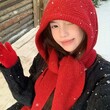 Mũ len trùm đầu nữ thiết kế liền khăn quàng cổ, chất len dày dặn giữ ấm mùa thu đông