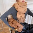 Khăn quàng cashmere nữ cao cấp không xù mềm mịn giữ ấm cực tốt