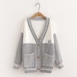 Áo khoác len cardigan nữ thêu hình chú chuột Hamster