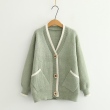 Áo khoác len cardigan nữ màu trơn
