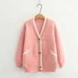 Áo khoác len cardigan nữ màu trơn