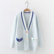 Áo khoác len cardigan nữ màu trơn