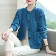 Áo khoác len cardigan nữ dệt kim