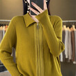 Áo khoác cardigan khóa kéo hai đầu