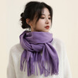 Khăn choàng cổ cashmere nữ cao cấp, phong cách công sở dễ phối đồ