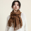 Khăn choàng cổ cashmere nữ cao cấp, phong cách công sở dễ phối đồ