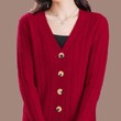 Áo khoác len cardigan nữ dệt kim