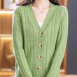 Áo khoác len cardigan nữ dệt kim