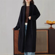 Áo khoác cardigan nữ dáng dài thu đông phong cách lười biếng, rộng rãi, tôn dáng