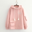 Áo hoodie nữ màu trơn