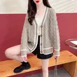 Áo khoác len nữ cardigan dệt kim