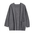 Áo khoác cardigan len nữ có mũ, dáng rộng