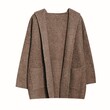 Áo khoác cardigan len nữ có mũ, dáng rộng