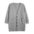 Áo khoác len nữ cardigan cổ chữ V màu trơn