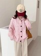 Áo khoác cardigan len nữ dáng rộng phong cách thu đông,họa tiết dệt bím