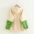 Áo hoodie nữ thêu hình người tuyết và họa tiết bông tuyết Giáng sinh - Noel