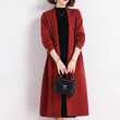 Áo cardigan len dệt kim dáng dài cho nữ mùa thu đông