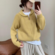 Áo khoác len cardigan nữ khóa kéo