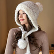Mũ len nữ đan họa tiết giữ ấm mùa thu đông - ảnh 2