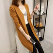 Áo khoác len cardigan nữ dáng trung dài phong cách rộng rãi, thoải mái