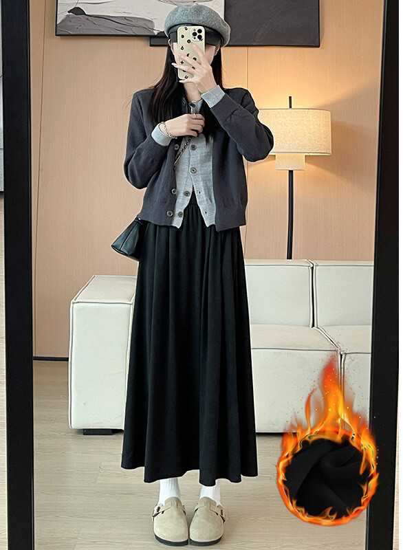 Chân váy nhung nữ chữ A