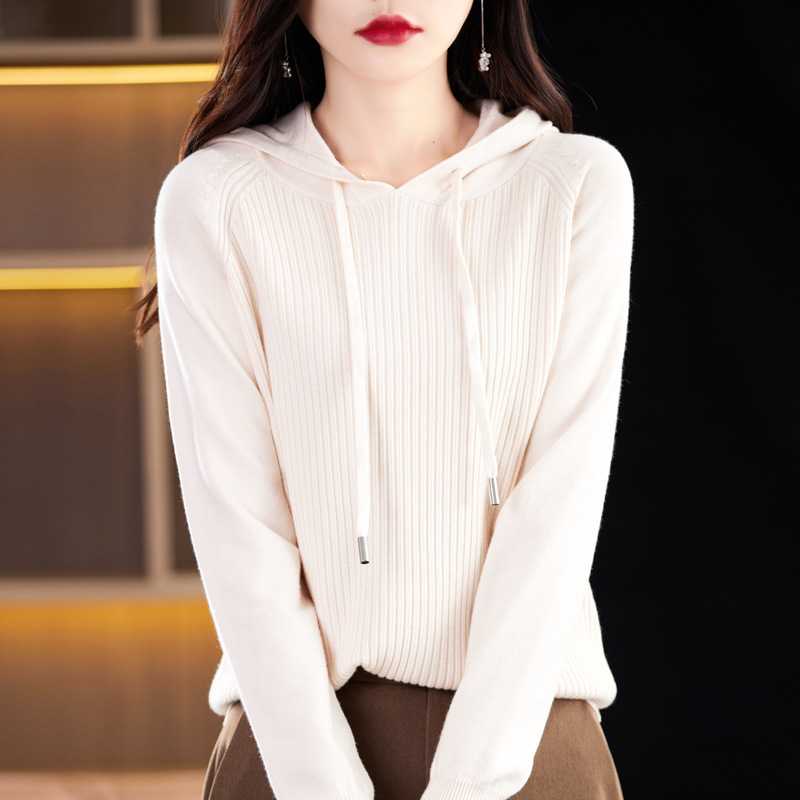 Áo khoác len nữ nữ có mũ trùm đầu