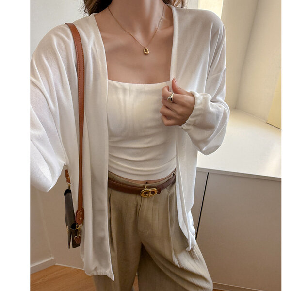 Áo khoác len cardigan nữ mỏng nhẹ rộng rãi chống nắng mùa xuân...