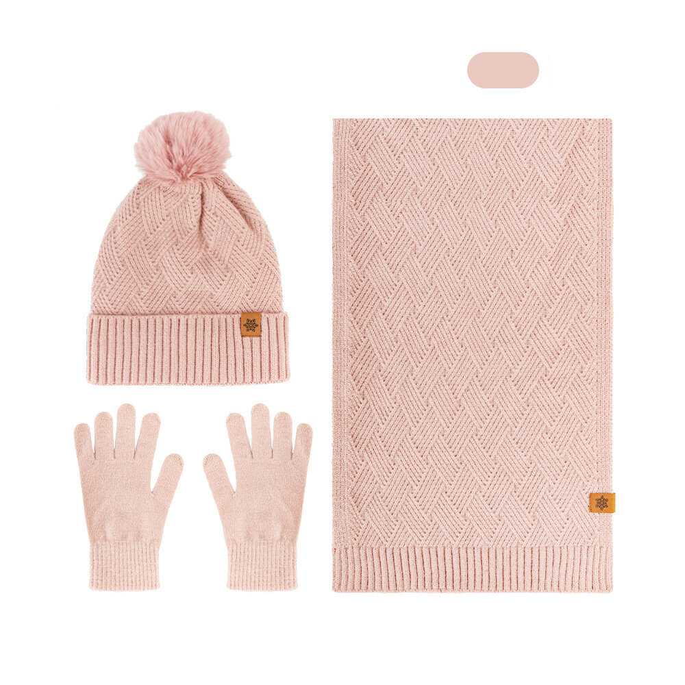 Bộ 2, bộ 3 mũ, găng tay, khăn choàng len nữ ấm áp