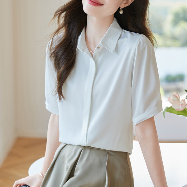 Áo sơ mi nữ tay ngắn sang trọng 