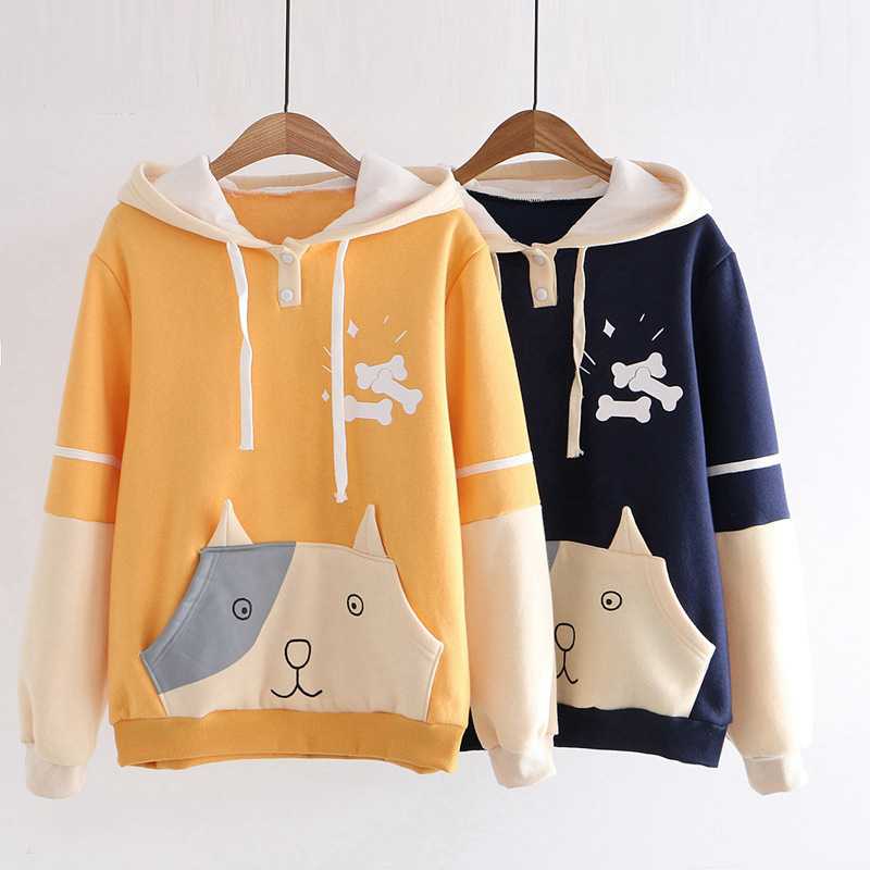 Áo hoodie nữ hình chú chó