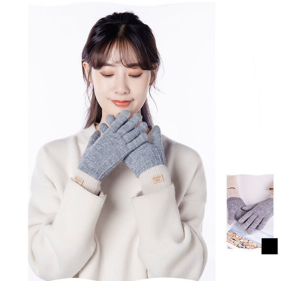 Găng tay len cashmere giữ ấm mùa đông, dày dặn