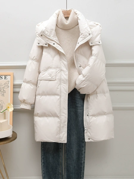 Áo phao lông vũ nữ lông vịt trắng, tôn dáng thiết kế thời...