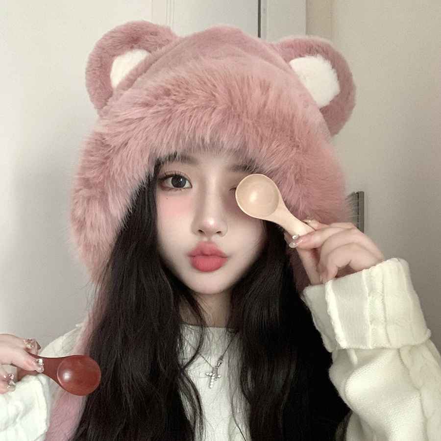 Mũ nữ hình gấu dễ thương
