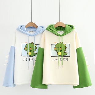 Áo hoodie nữ hình chú khủng long con dễ thương