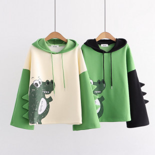 Áo hoodie nữ hình khủng long