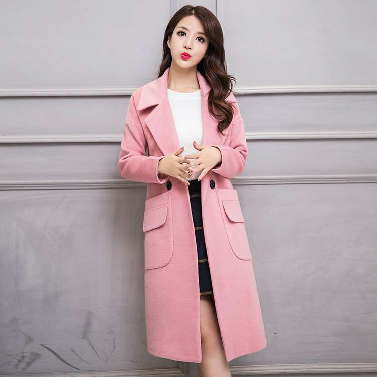 Áo khoác dạ măng tô nữ 