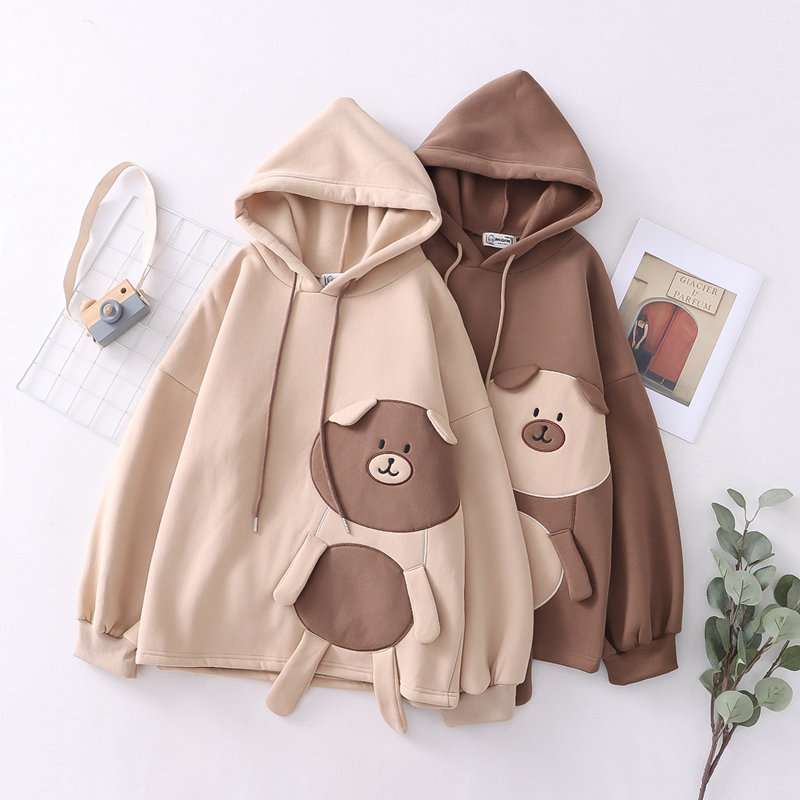 Áo hoodie hình gấu đáng yêu