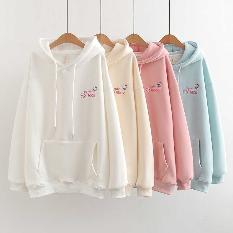 Áo hoodie nữ mũ mèo