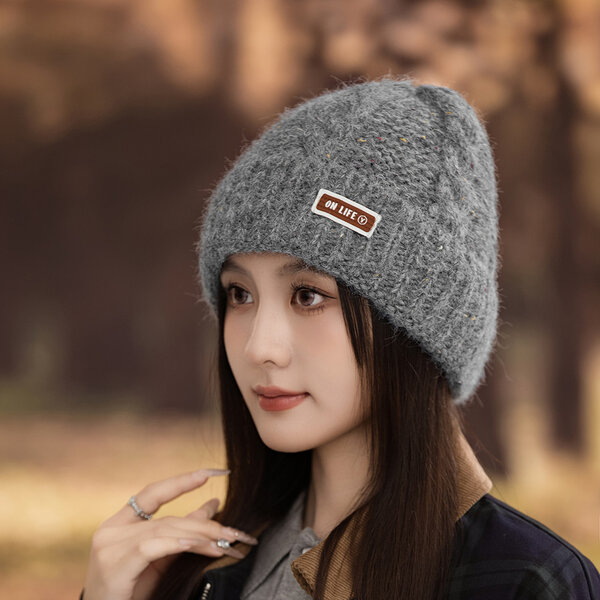 Mũ len nữ phong cách Hàn Quốc – có chữ cái trang trí, chống...