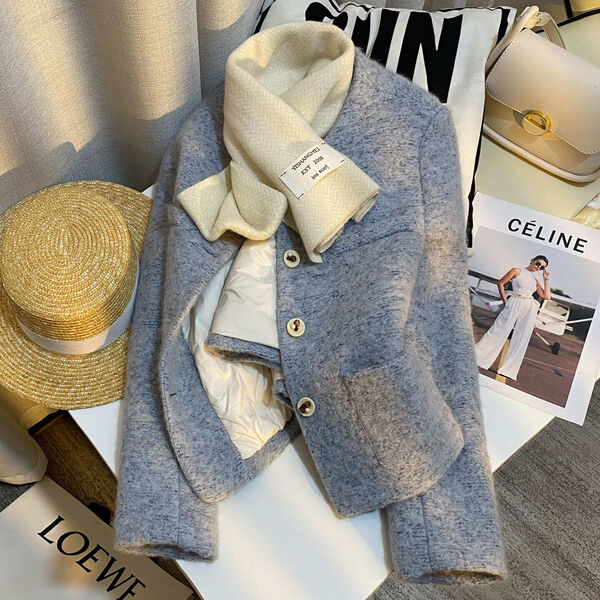 Áo khoác dạ tweed  nữ phong cách tiểu thư dịu dàng