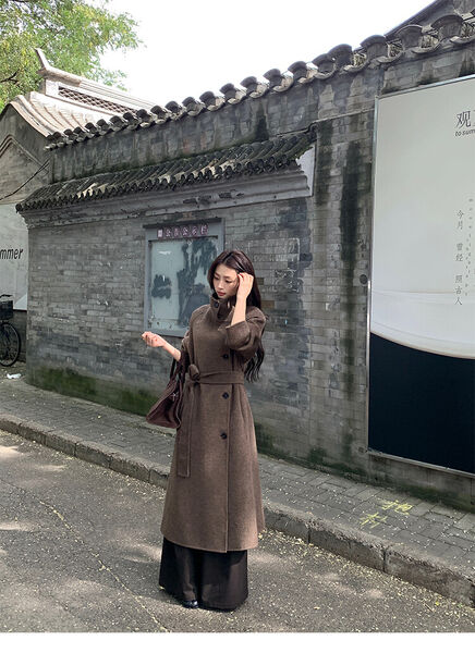 Áo khoác dạ nữ len hai mặt phong cách sang trọng