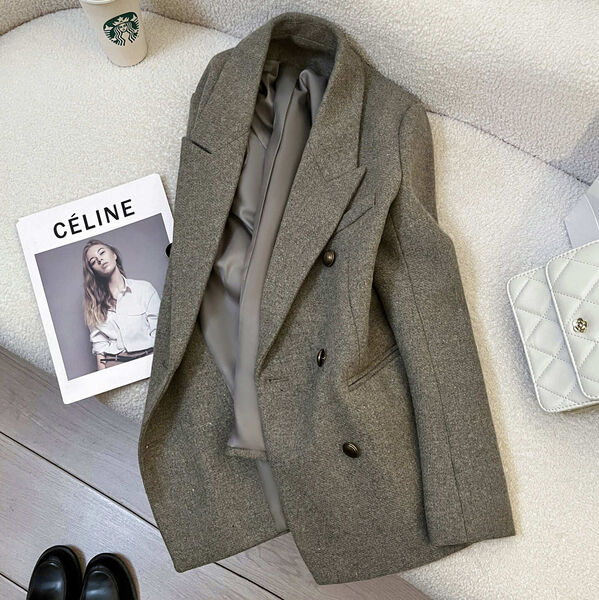 Áo khoác dạ blazer phong cách vintage cho mùa thu đông