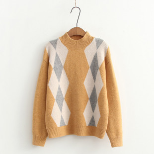 Áo len nữ họa tiết kim cương