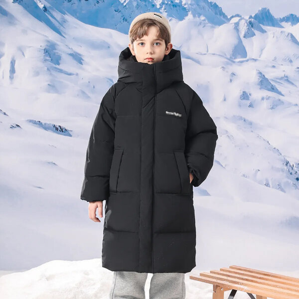 Áo khoác phao lông vũ trẻ em dáng dài dày dặn giữ ấm cho mùa...