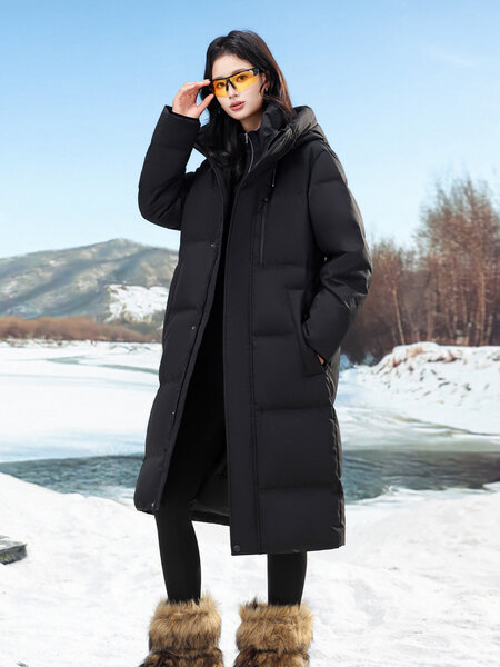 Áo khoác phao lông vũ nam nữ dáng dài giữ ấm mùa đông