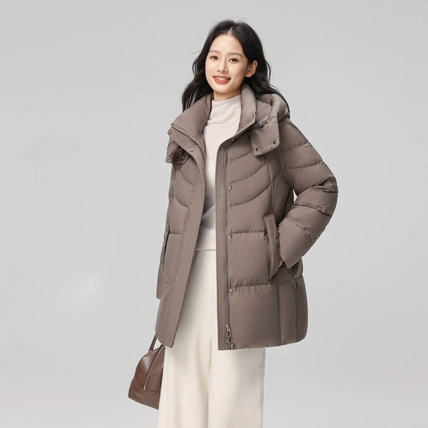 Áo khoác phao lông vũ nữ dáng dài giữ ấm mùa đông, thời trang...