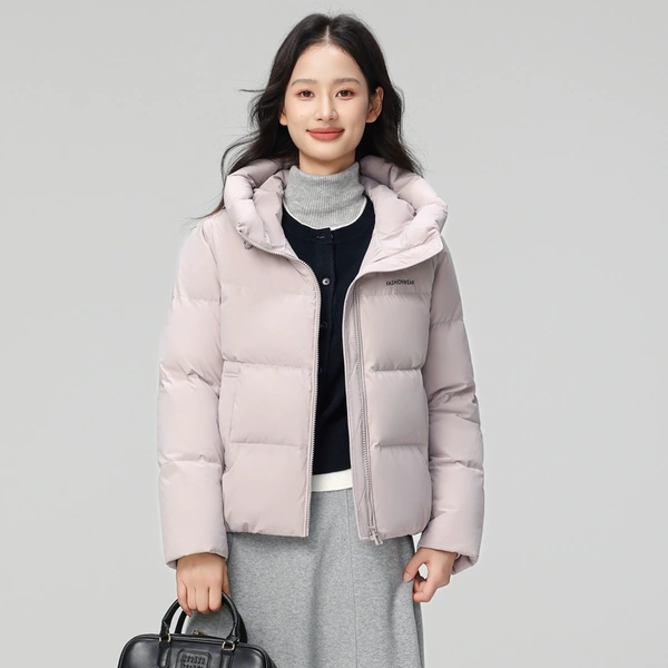 Áo khoác phao lông vũ dáng ngắn thu đông