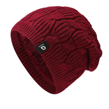 Mũ len nam/nữ dệt kim dày dặn ấm áp kiểu cổ điển