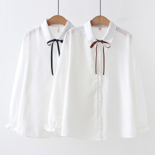 Áo sơ mi nữ đính nơ