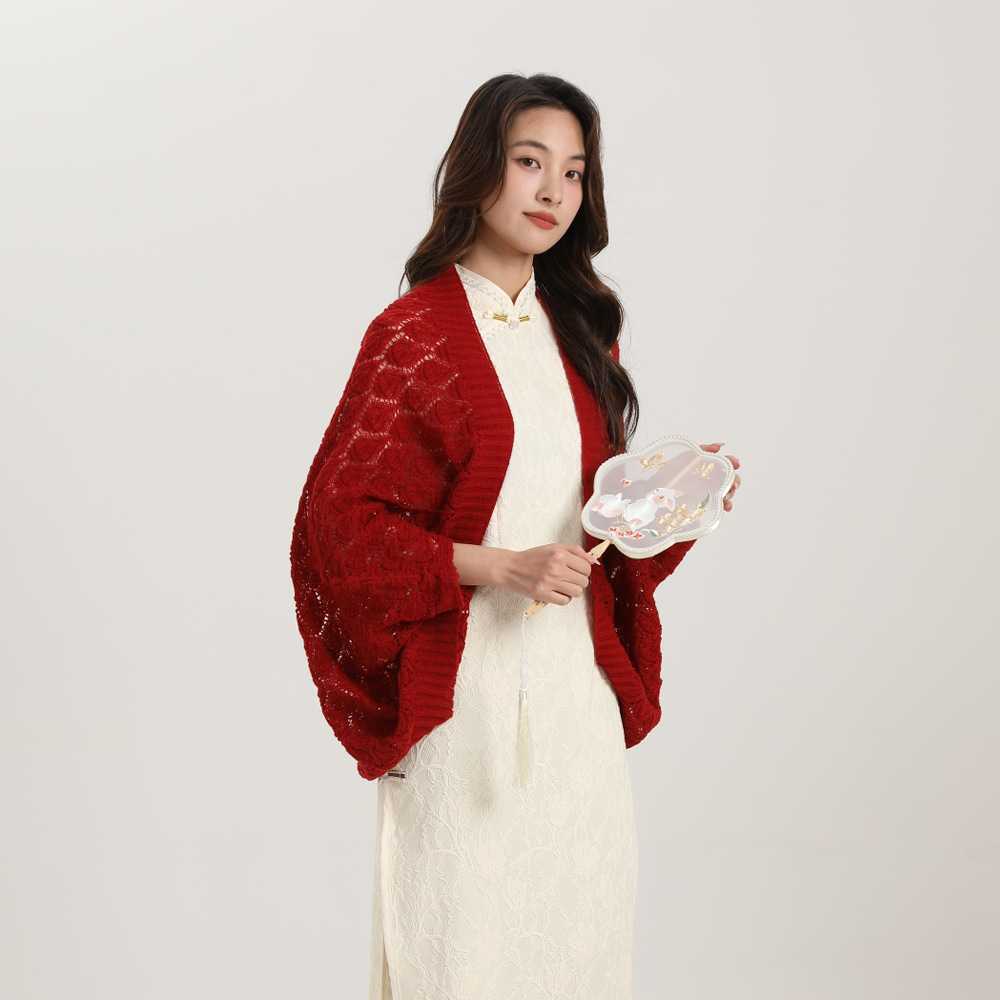 Áo choàng len nữ